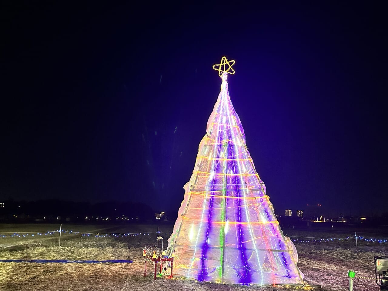 田んぼでクリスマス