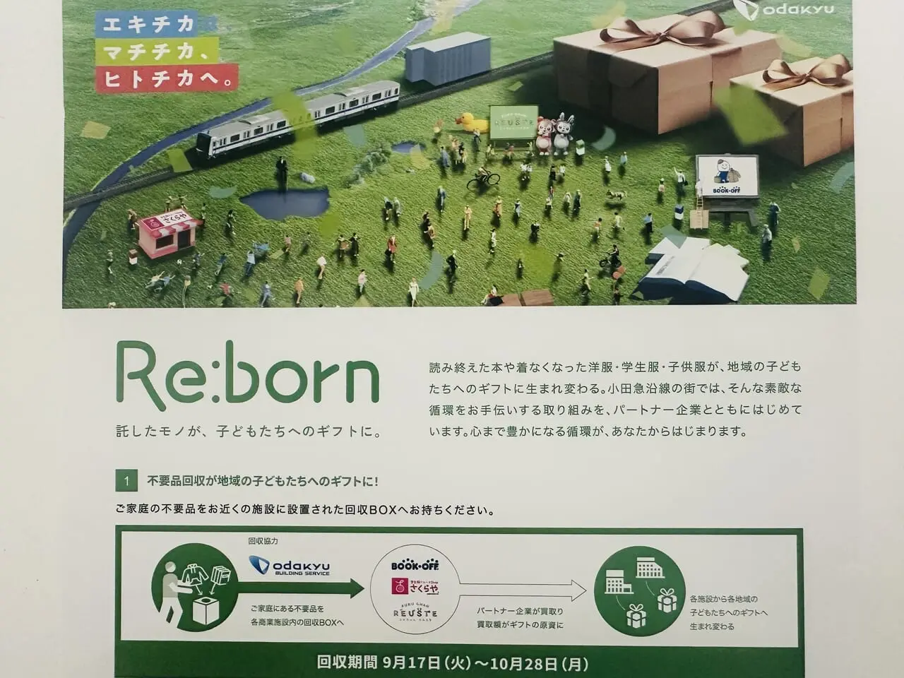 海老名市ビナウォークでのRe:bornリボーンの取り組み