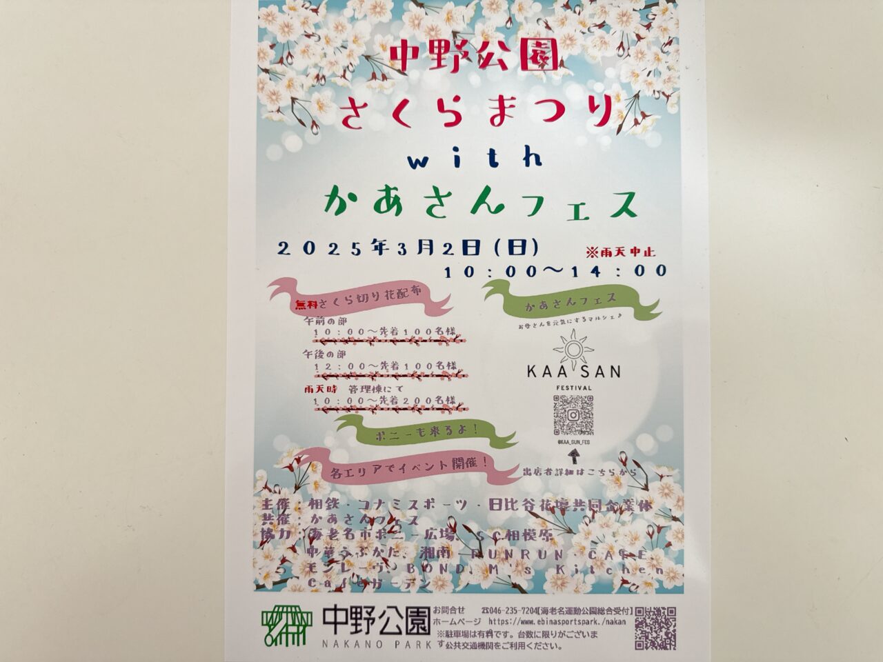 海老名市中野公園さくらまつり