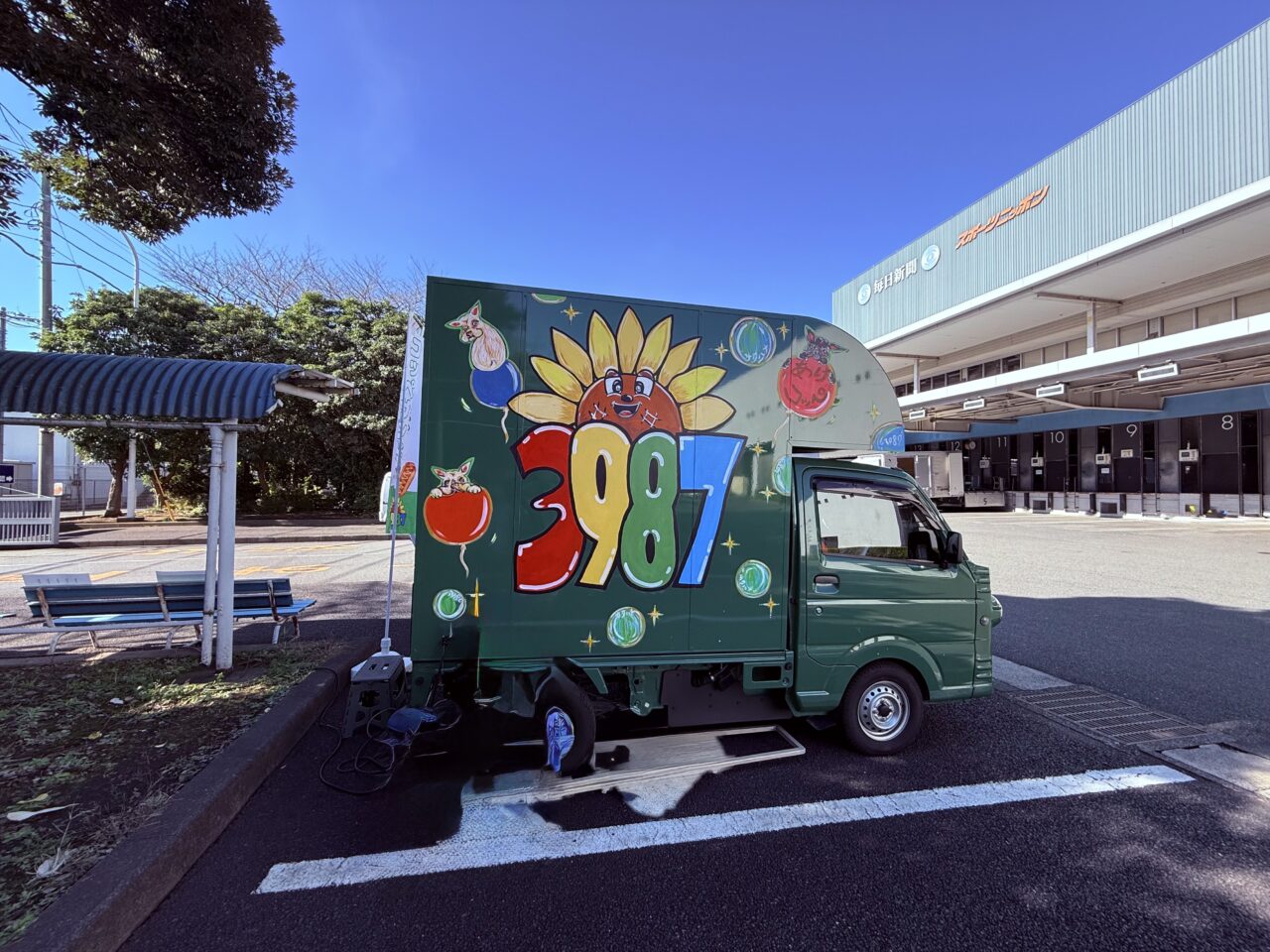 カラフルな車体が目を引く「3987」