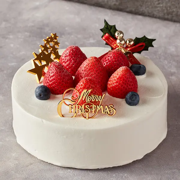 海老名産いちごを飾った生デコレーションケーキ